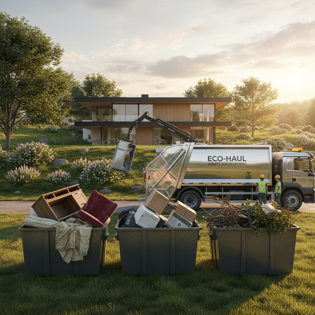 Stambiagabaričių atliekų konteineriai prie sodybos