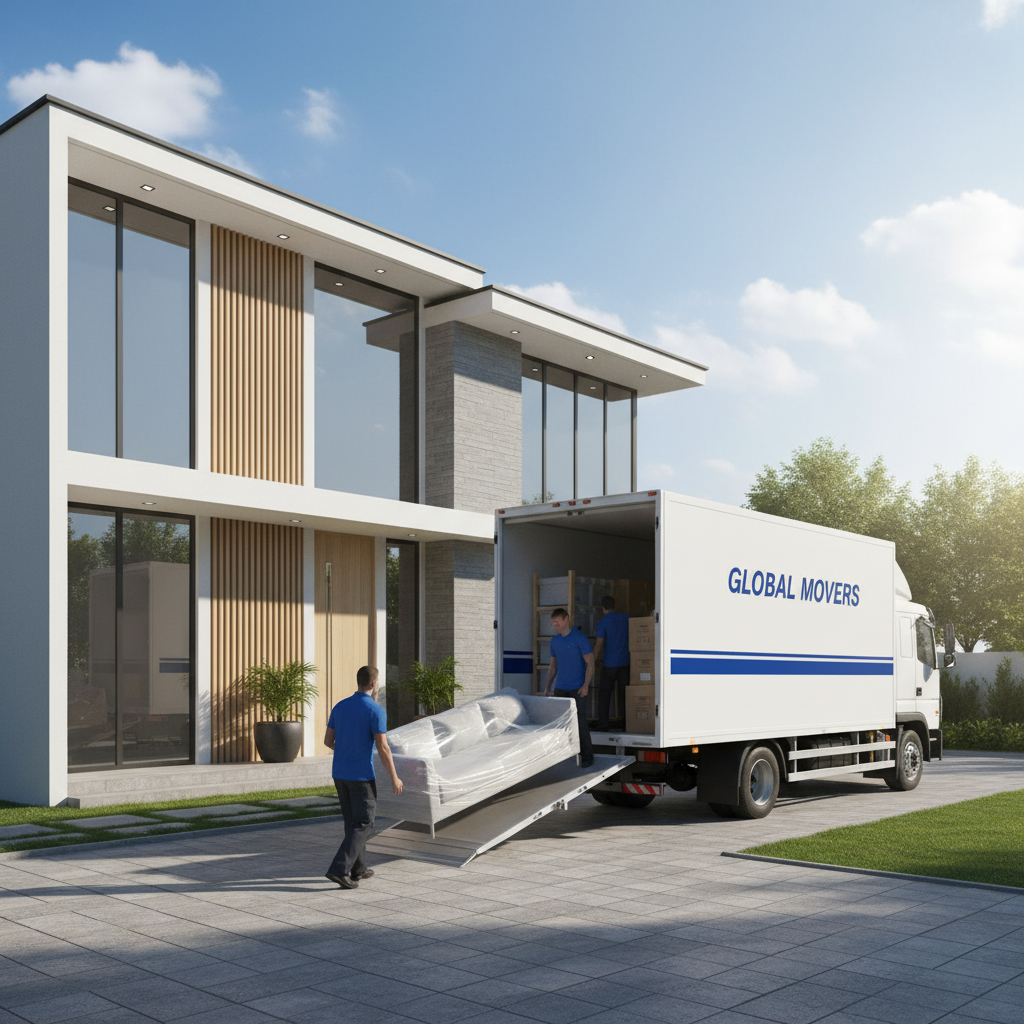 Išvežimo automobilis prie namo