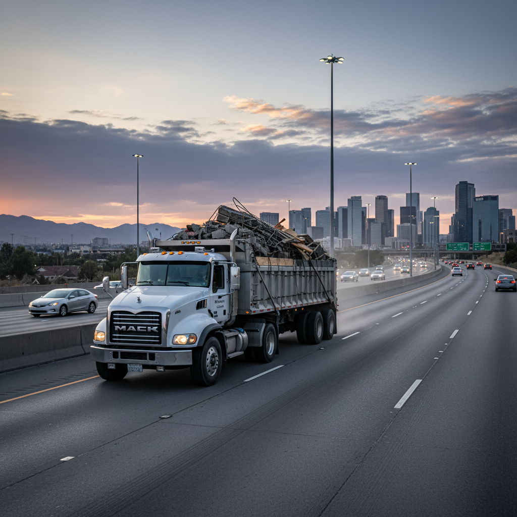 Atliekų pervežimas specialiu autovežiu po statybos