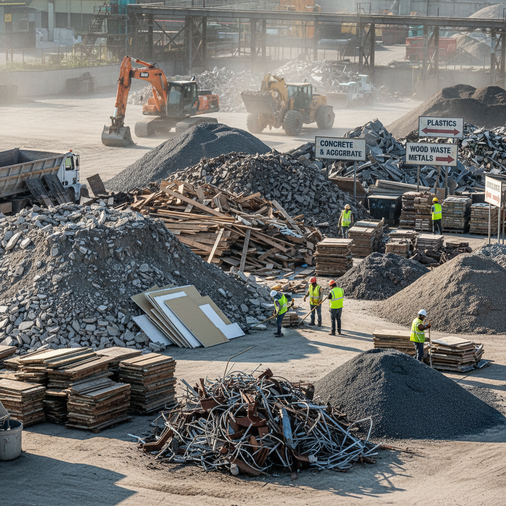 Atliekų rūšiavimas ir perdirbimas po statybų