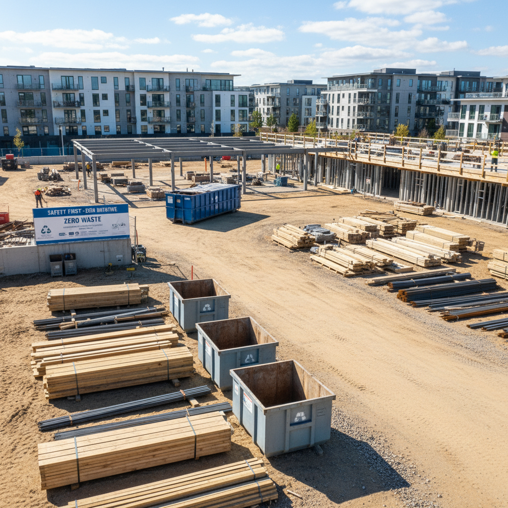 Švari statybos aikštelė po atliekų išvežimo