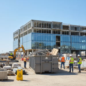 Konteinerių nuoma statybinėms atliekoms statybvietėje