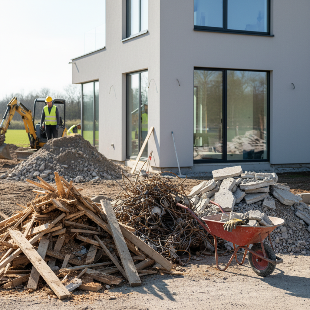 Statybinių atliekų rūšiavimas prieš išvežimą