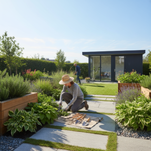 Tvarkingas kiemas po valymo darbų