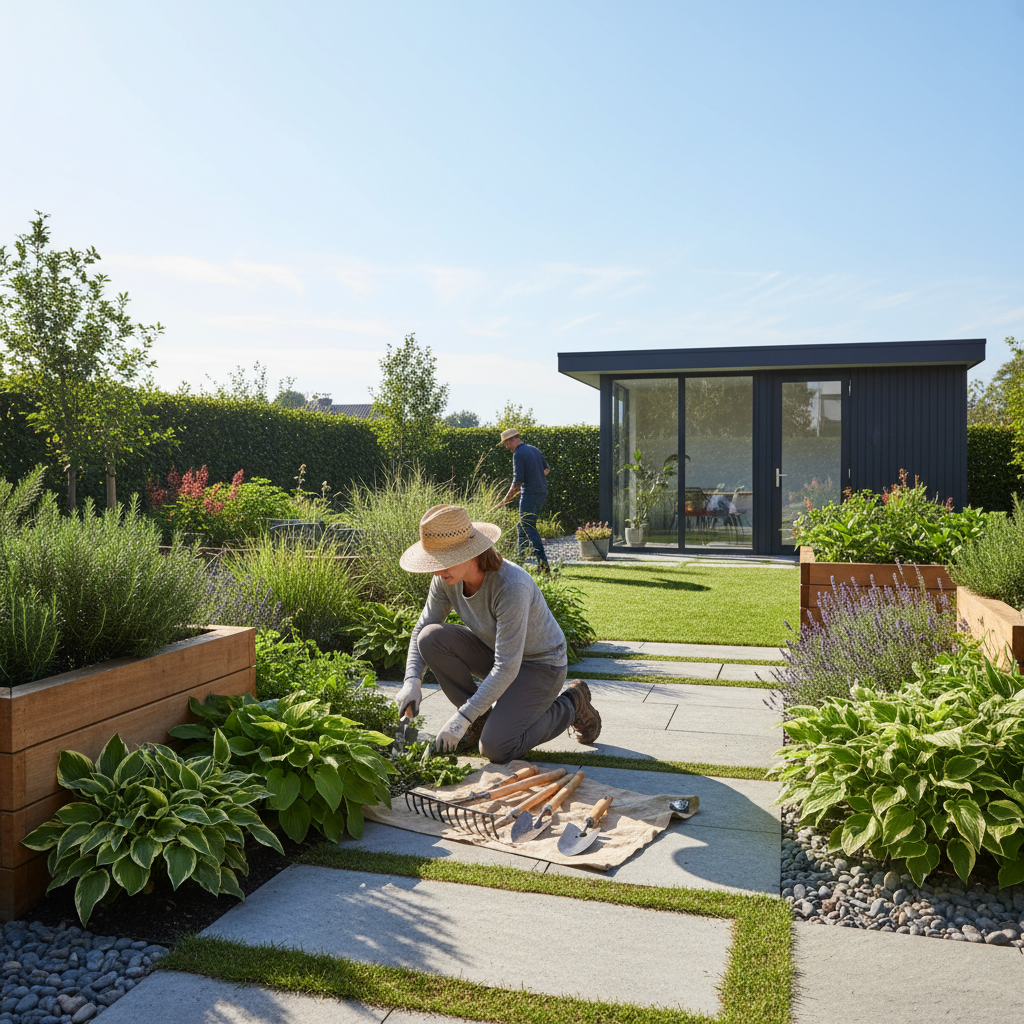 Tvarkingas kiemas po valymo darbų