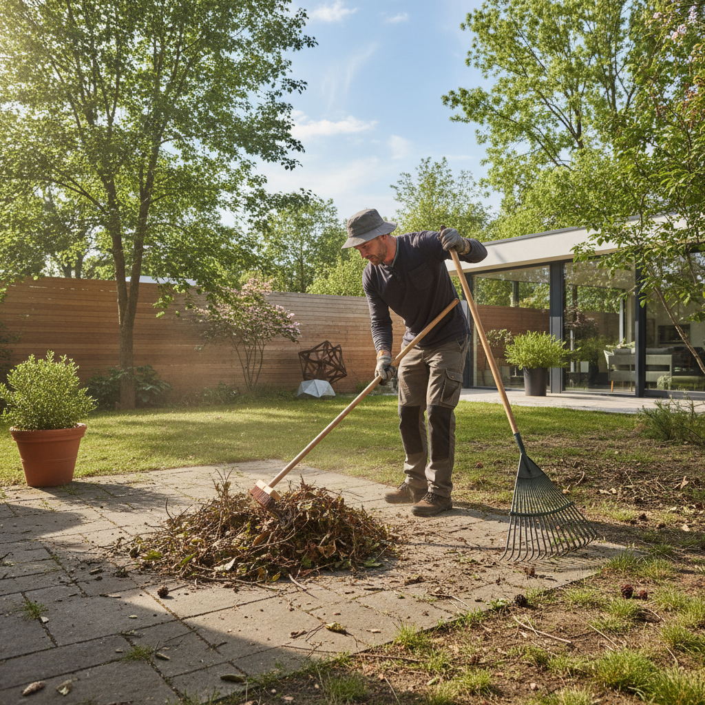 Rankinis kiemo valymo procesas