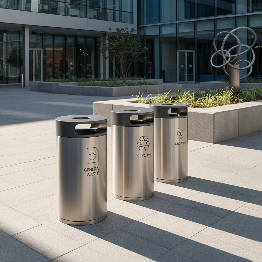 Modernūs atliekų konteineriai viešoje erdvėje skaidrumui ir tvarkai užtikrinti