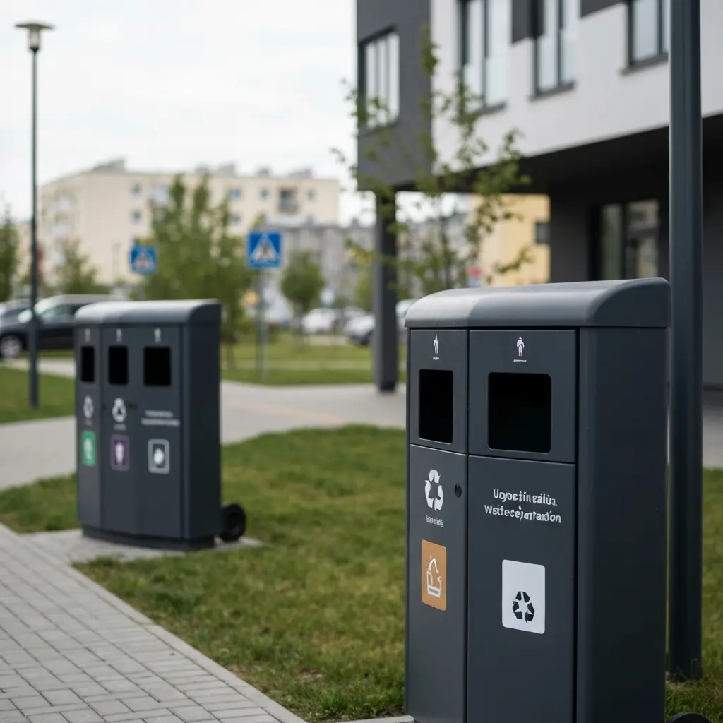 Šiukšlių rūšiavimas Vilniaus gyvenamojoje zonoje